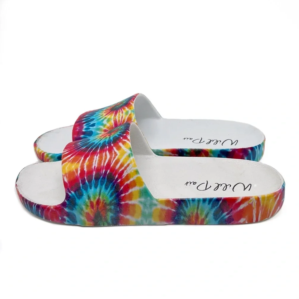 Wild Pair Slyde Tie Dye Platform Pool Slides Size 9